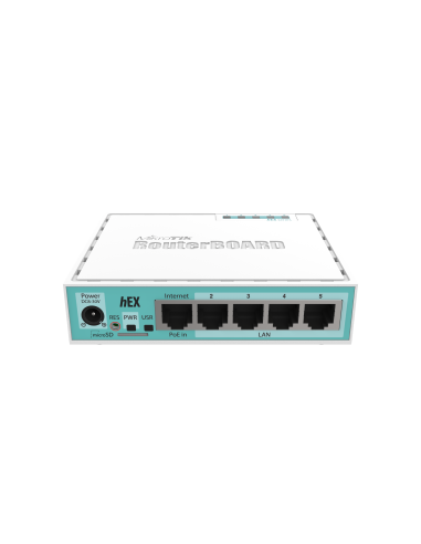 Hex With Dual Core 880mhz Mhz Cpu  256mb Ram  5 Gigabit Lan Ports  Usb  Routeros L4  Plastic Case  Psu