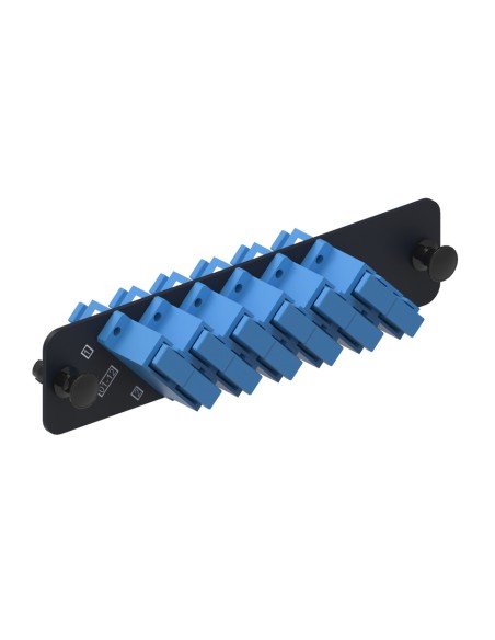Adapter Plate  12f  6 Sc Duplex Adapters  Singlemode  Blue