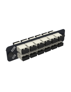 Adapter Pack  Black  1000-type  With 12 Optispeed® Mm Duplex Lc Adapters  Beige  No Shutter