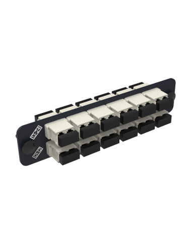 Adapter Pack  Black  1000-type  With 12 Optispeed® Mm Duplex Lc Adapters  Beige  No Shutter
