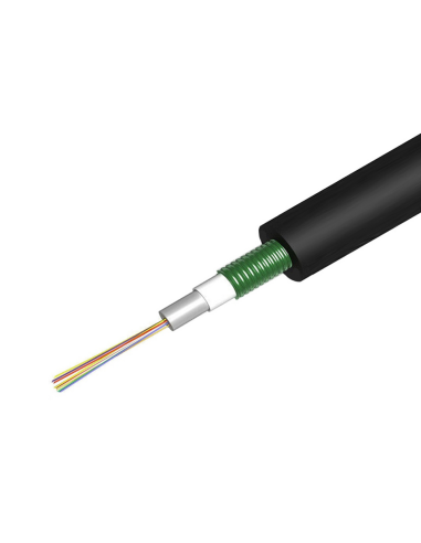 Cable De Fibra Optica 6 Pelos  Om4  Relleno Gel  Blindada  Antiroedor  Int-ext