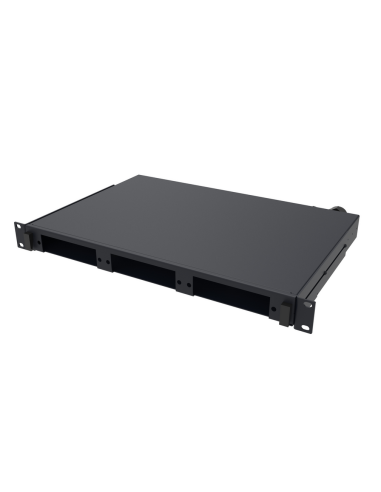 Panel De F O  Descargado  1u De Rack  Con Capacidad Para 3 Adapter Plate Lgx-1000 Modules  Black -viejo Pn: 1348876-4-