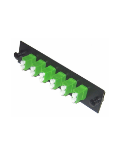 Fiber Optic Adapter Plate  12f  6 Lc Duplex Adapters  Singlemode  Green