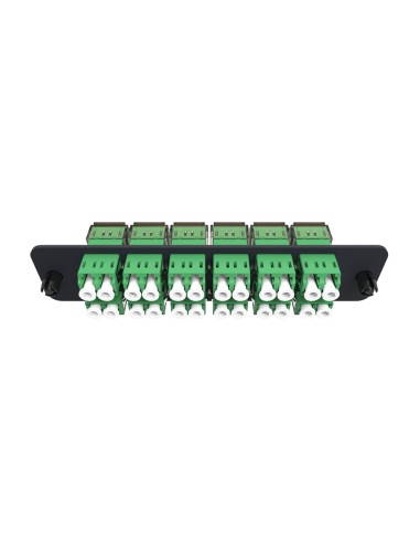 Adapter Plate  24f  12 Lc Duplex Adapters  Singlemode  Green