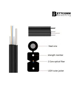 Cable Drop Ftth - Figura 8 - 2 Fo - Con Mensajero De Acero - Lszh - G657a2 - 2 *0 45mm  1 0mm  Od:2 0*5 0mm