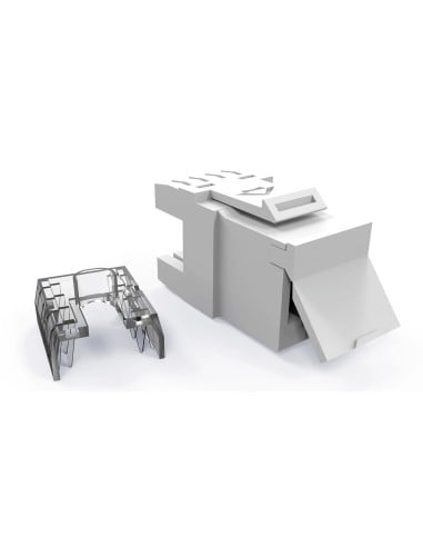 Jack - Conector Hembra Multilan Cat 5e T568a-b 90-180 - Blanco