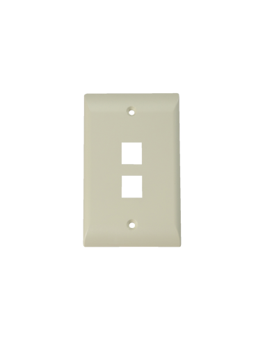 Wall Plate 2 Ports 110 Economico - Beige