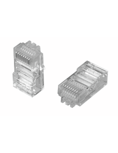 Modular Plug Rj45 8/8 Solid Wire Cat 5 And 3  8-position Plug (mp-88u-f-1) - Diametro Cable Plano Max 2.54x8.89 Mm
