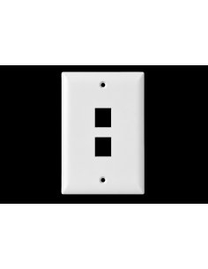 Wall Plate 2 Ports 110 Economico - Blanco