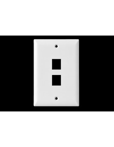 Faceplate 2 Ports Economico - Blanco