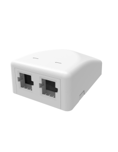 Roseta 2 Puertos Color Blanca - Apta Para Jacks Cat6a