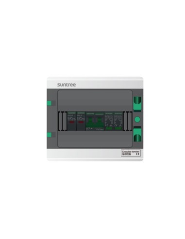 Caja De Combinacion Vdc  2 Entradas - 2 Salidas  1000vcc 20a Ip65  Con Conectores Mc4  Fus  Int Y Spd