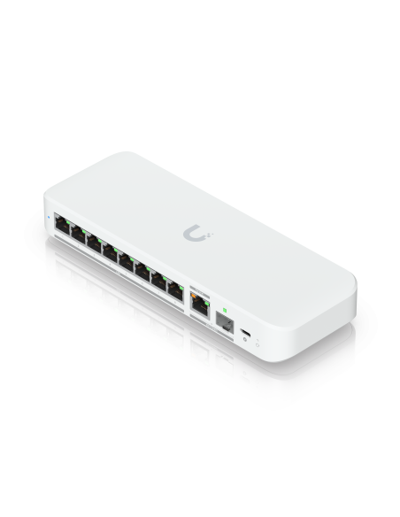 Flexible  8-port 2 5 Gbe Switch With A 10 Gbe Rj45-sfp+ Combination Uplink Port That Can Be Powered With A Usb-c Or Poe+ Adap