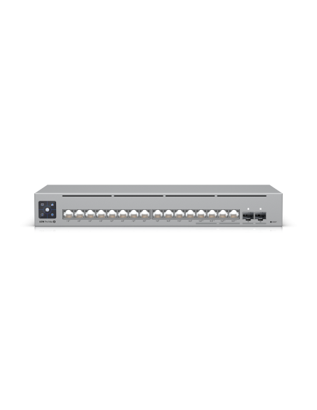 A 16-port  Layer 3 Etherlighting™ Switch With 2 5 Gbe  Poe++ Output  And Versatile Mounting Options