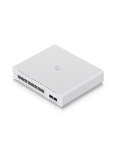 Compact Desktop-wall-mountable  Professional-grade 8-port  Layer 3 Etherlighting™ Poe++ Switch With -8- 10 Gbe And -2- 10g